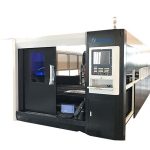 3000w šķiedras CNC lāzera metāla griešanas mašīnu portreta dubultā piedziņas struktūra
